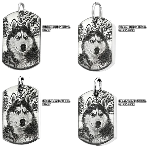 Personalized Pet Urn Information Square Pendant Necklace Detachable Stainless Steel Custom Paw Print Necklace