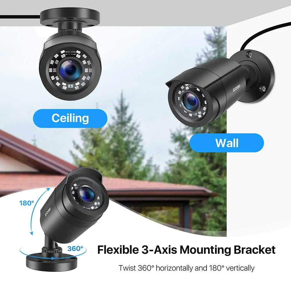 80ft Night Vision, Outdoor Weatherproof Surveillance Camera