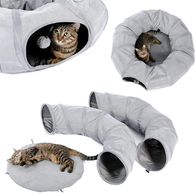 Kitty Large Cat Tunnel Toys Cat Pop Up Bed Collapsible