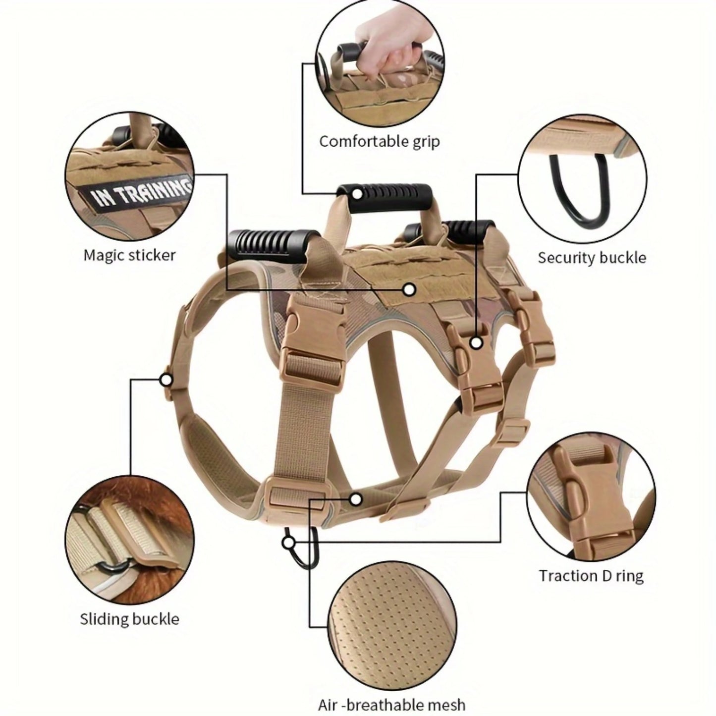 Heavy-Duty Dog Tactical Harness