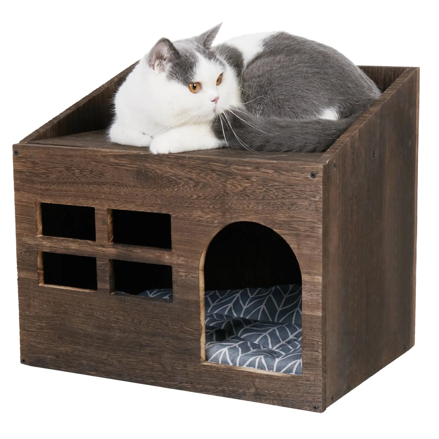 Solid Wooden Cat Litter Box