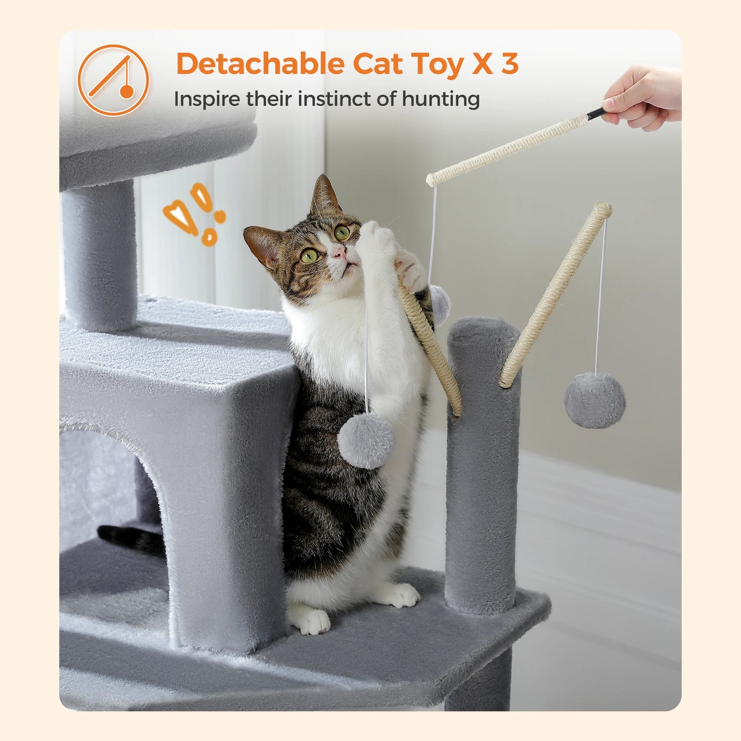 Indoor Large Cats Tall Cat Tower for Fat Cats