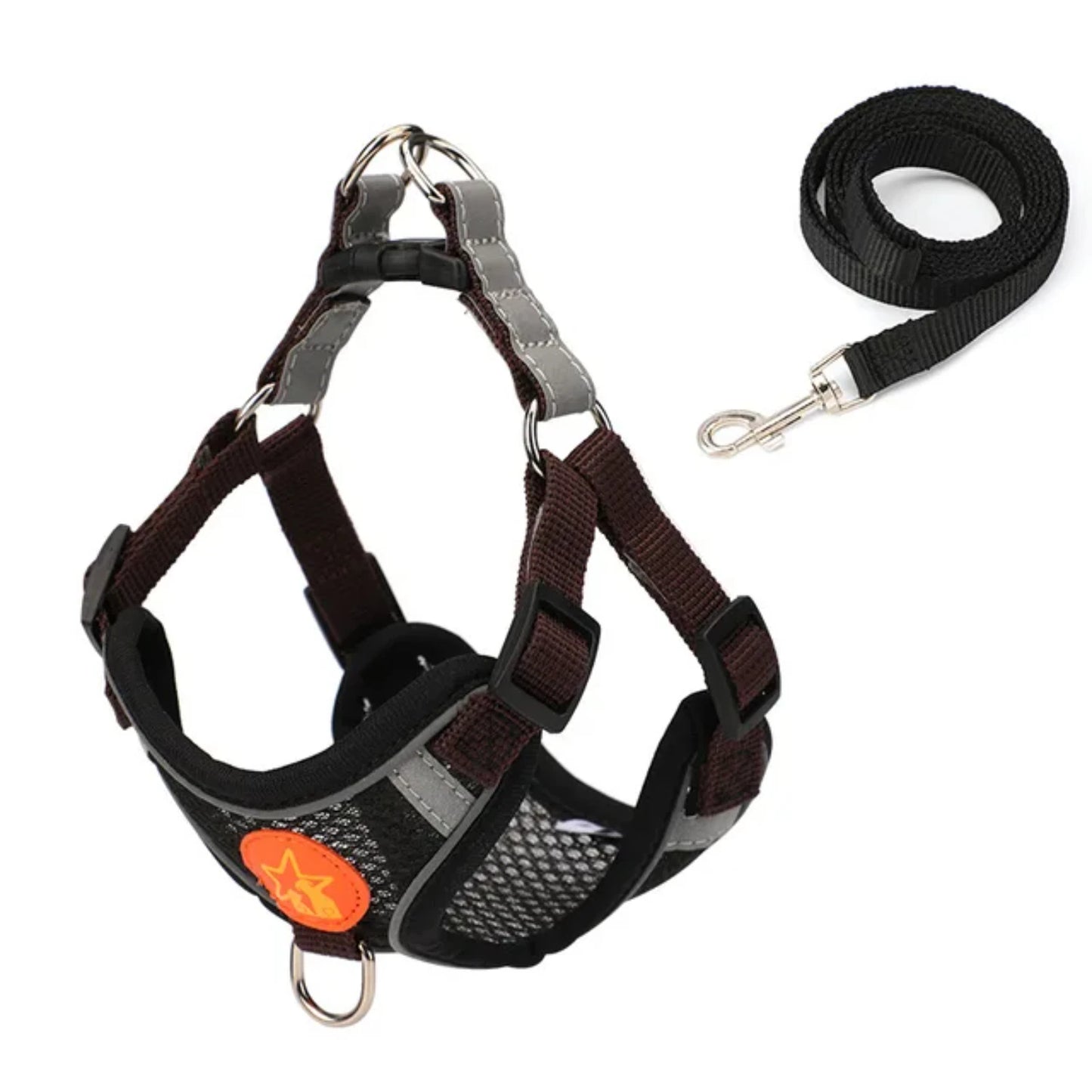 Breathable, Reflective Chest Harness for Dogs & Cats