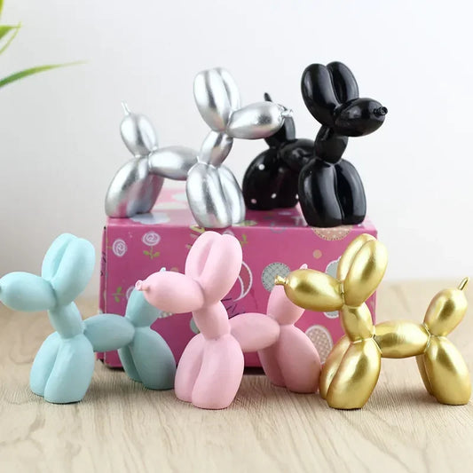 Charming, Adorable, and Cute Miniature Resin Balloon Dog Craft Sculpture