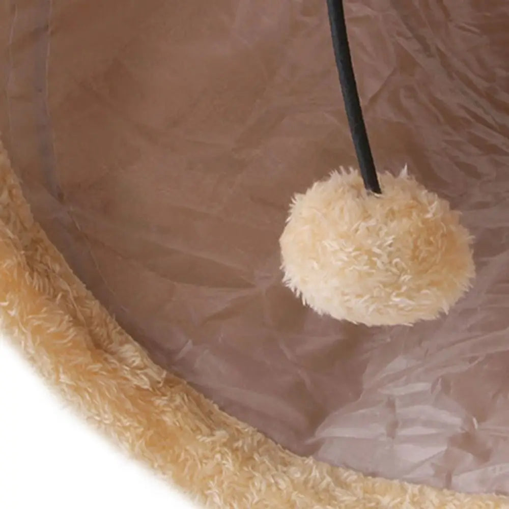 Soft and Cozy Collapsible Cat Tunnel - Great for Hide-n-Seek, Peek-a-Boo & Chase