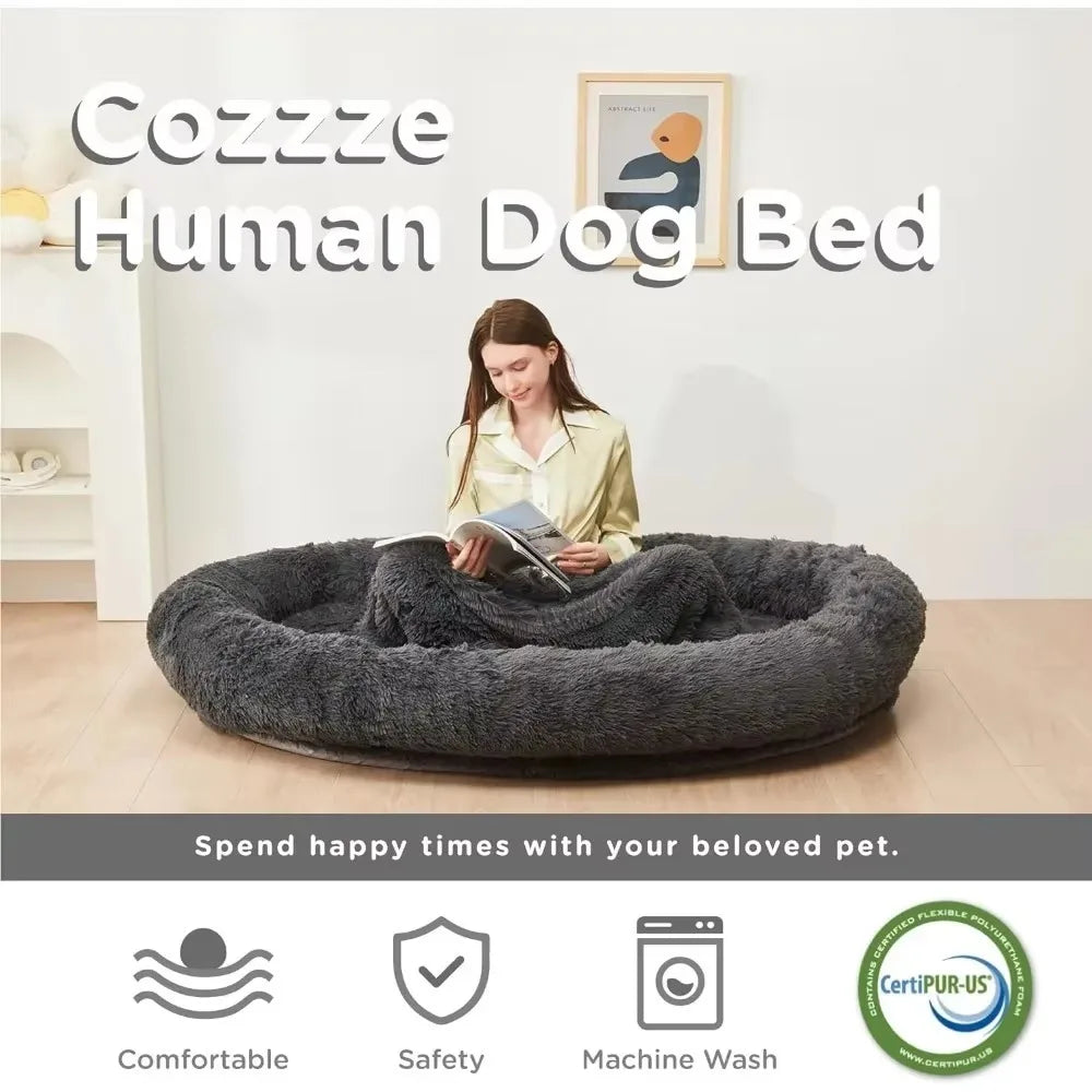 72"x48"x11"  Human/Dog Bed With Soft Blanket