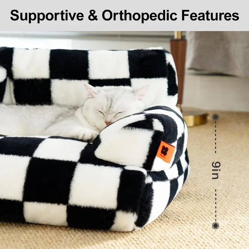 Washable Cat Beds for Medium Small Dogs & Cats up to 25 lbs