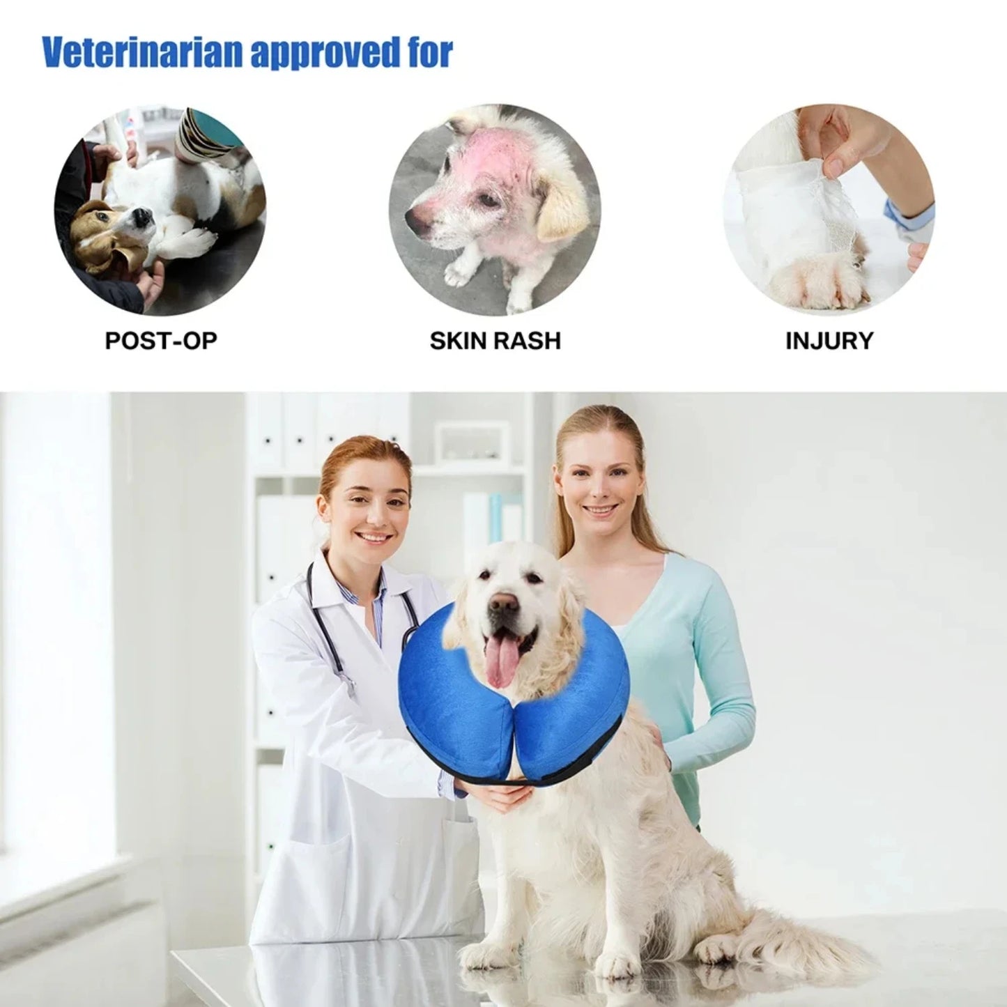 Enhanced Comfort Cozy and Gentle Inflatable Protective Pet Collar