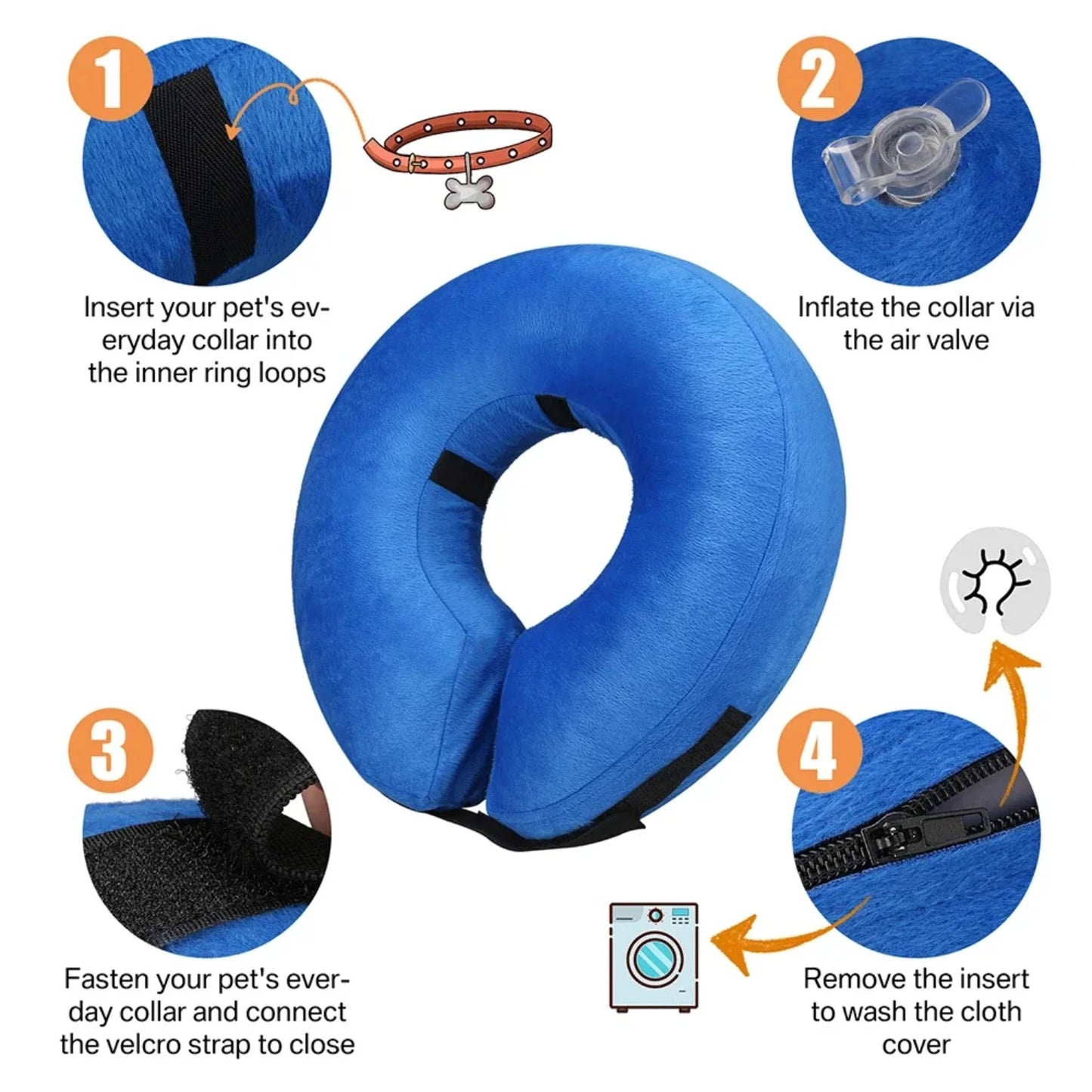 Enhanced Comfort Cozy and Gentle Inflatable Protective Pet Collar