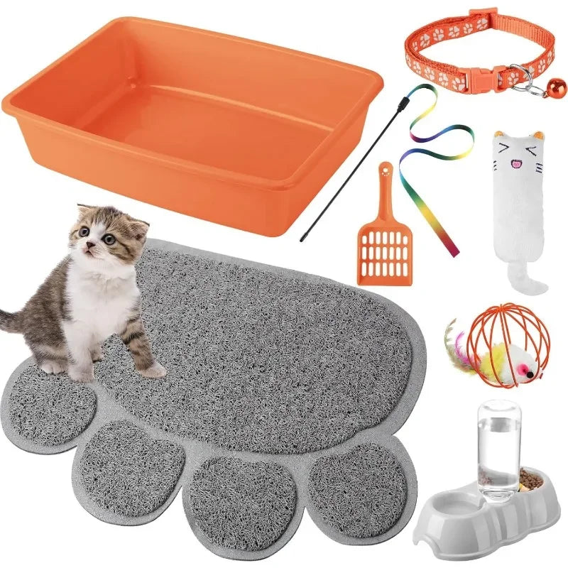 7 Pc Kitten Starter Kit Litter Box