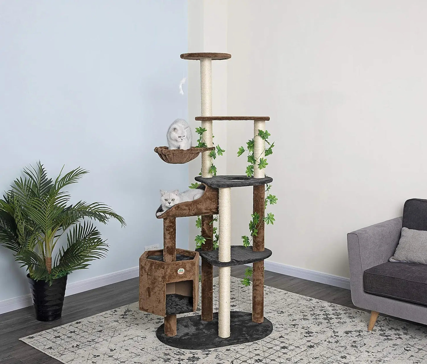 Outdoor-inspired 74" Forest Cat Tree