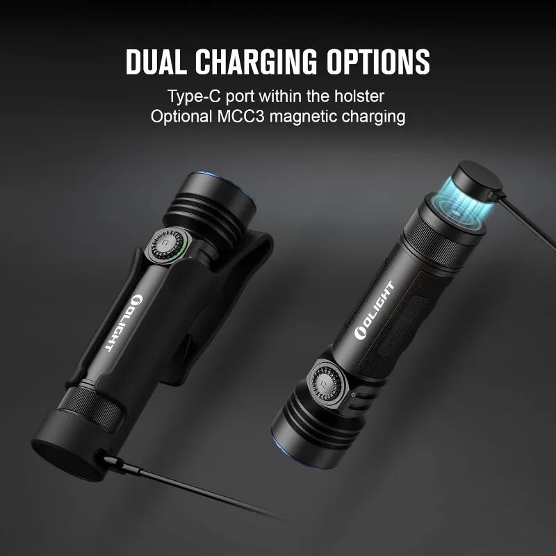 OLIGHT Seeker 4 Pro Rechargeable Flashlights, High Powerful Bright Flashlight 4600 Lumens with USB C Holster