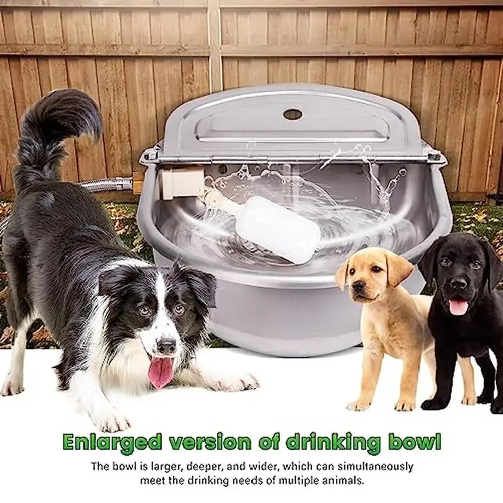 Stainless Steel Automatic Dog Waterer Bowl