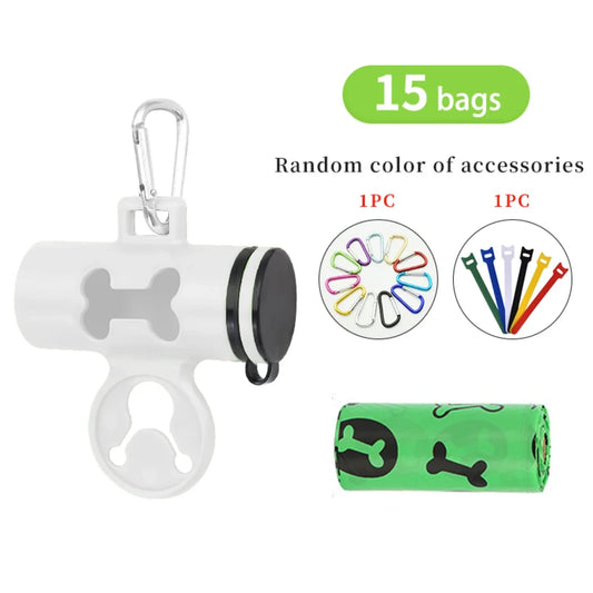 High-Quality Mess-Free Dog Poop Bags Set of 15 with Convenient Dispenser