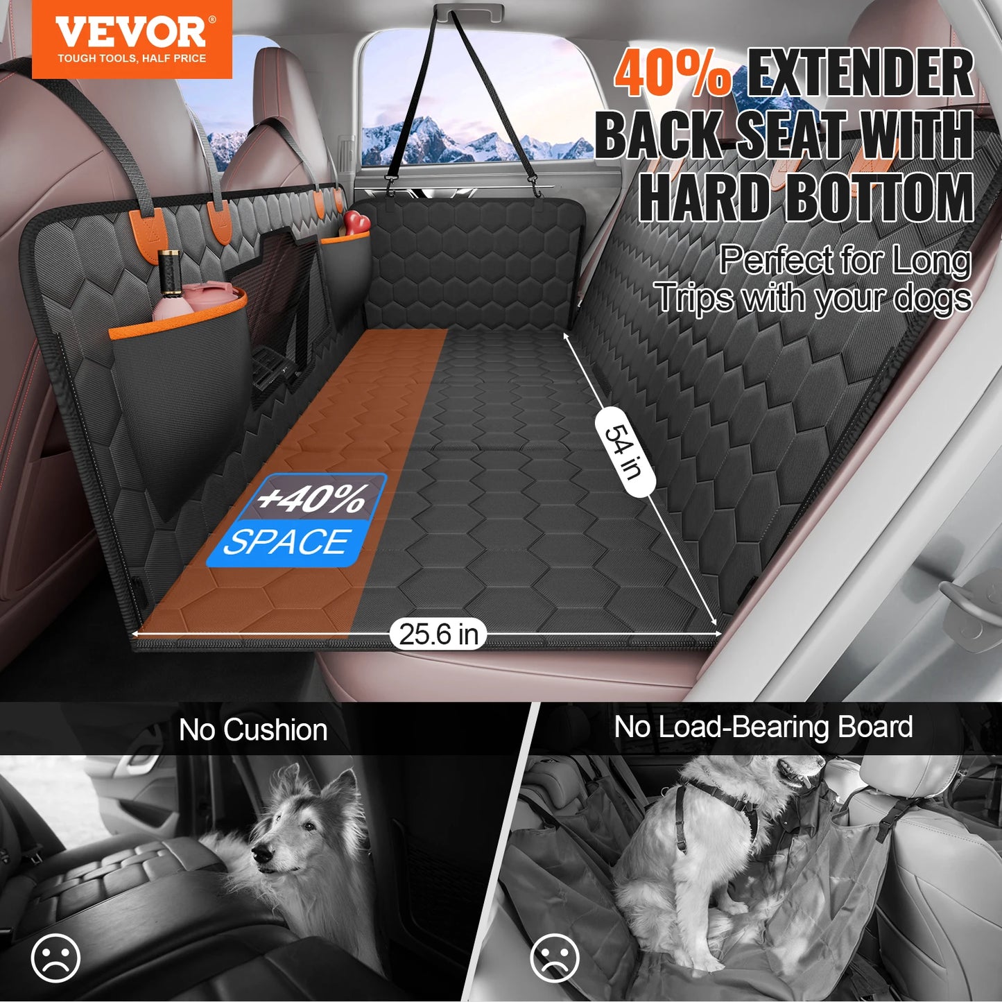 VEVOR Back Seat Extender Dog Car Seat Cover