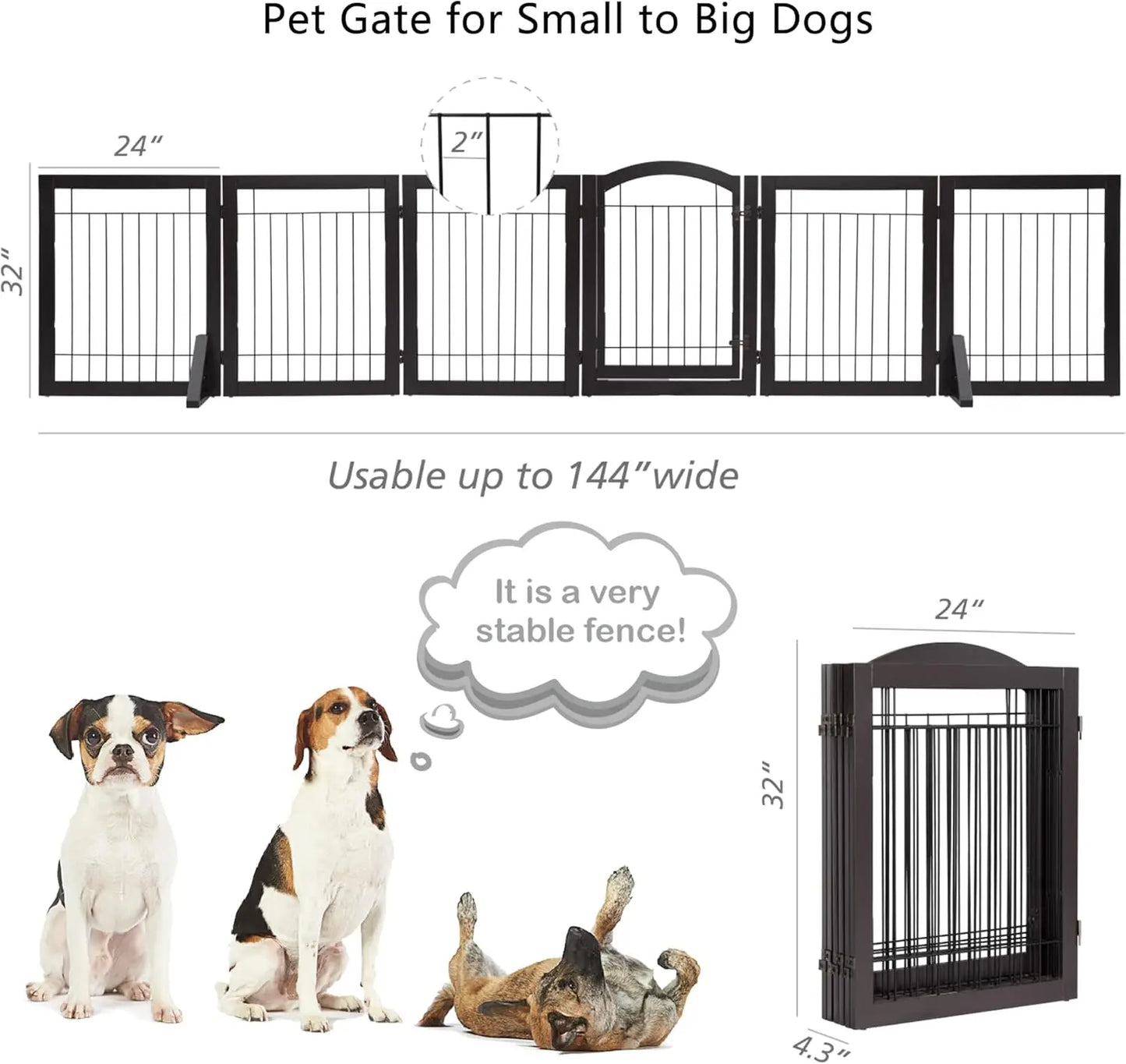 Dog gate, Doorway, Stairs, Pet/Puppy Safety Fence