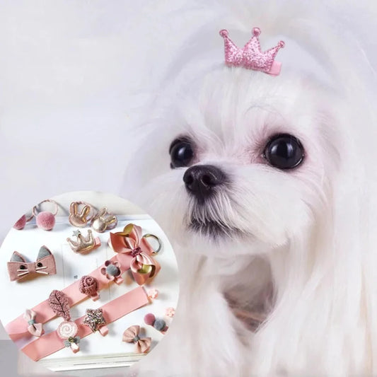 Beautiful, distinctive, and enchanting small dog hairpin bows