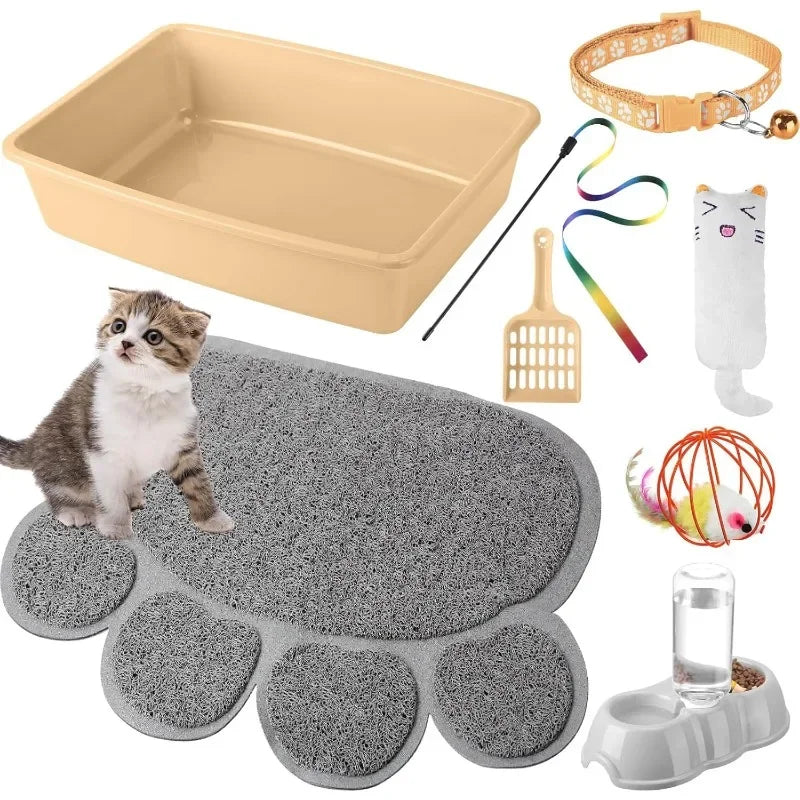 7 Pc Kitten Starter Kit Litter Box