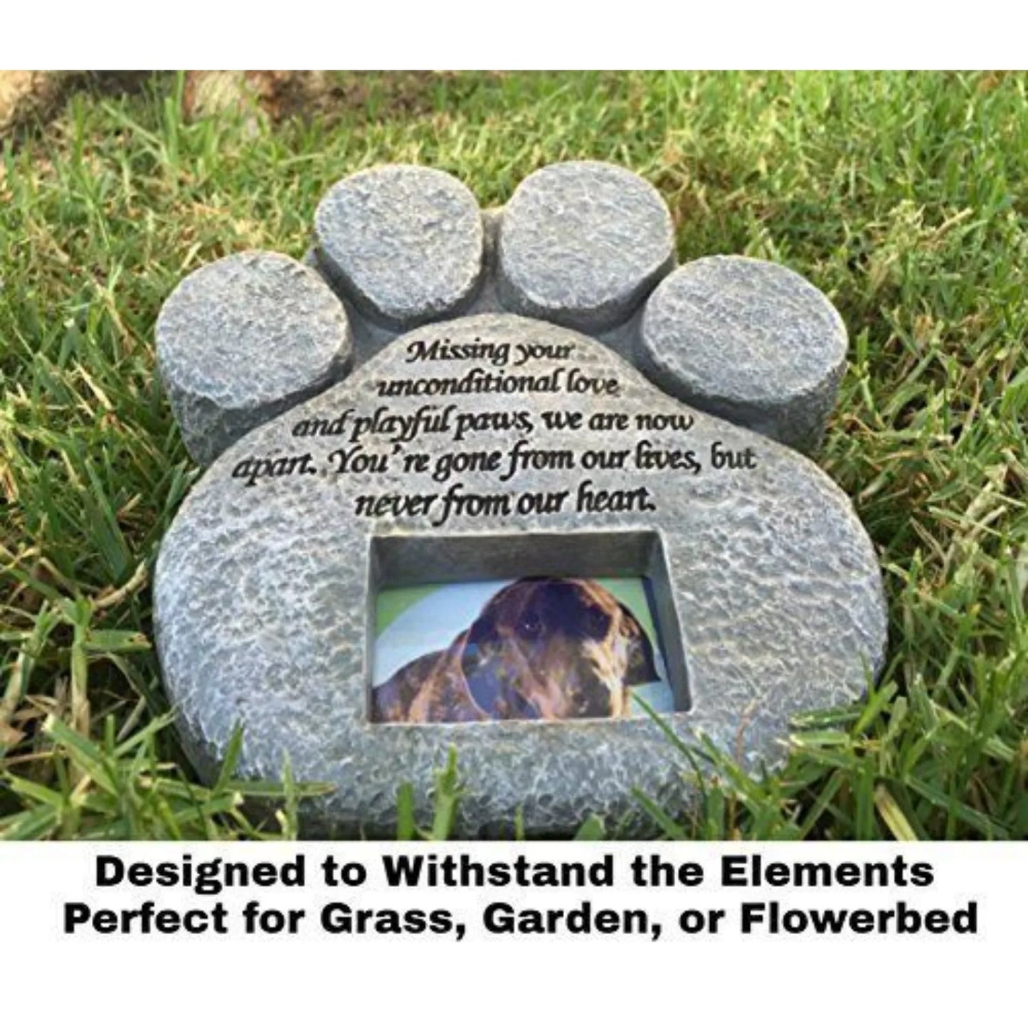 Dog Memorial Stone - Paw Print Pet Memorial