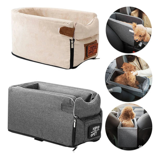 Cozy and soft portable dog car seat carrier for small pets