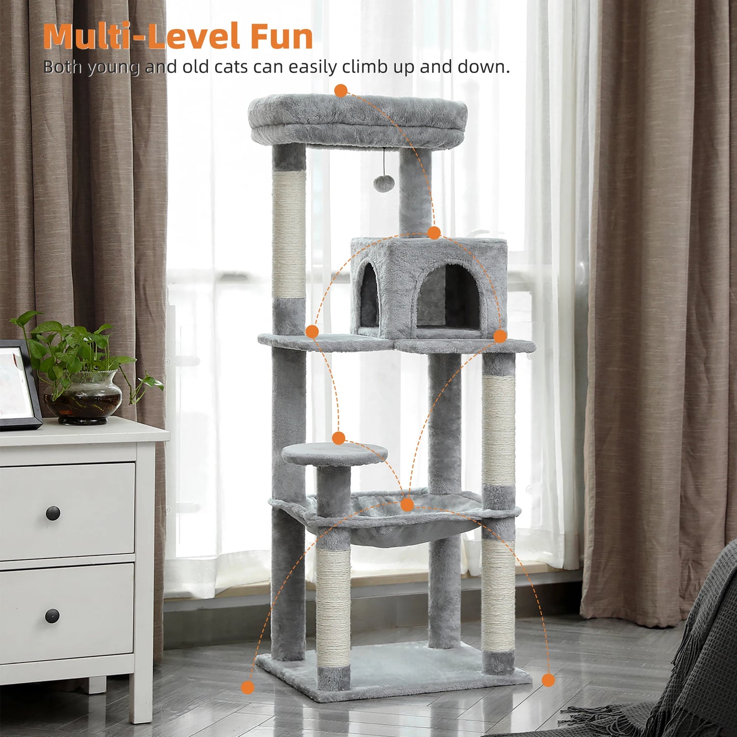 Cat Tree/Tower for Indoor Cats 5-Levels