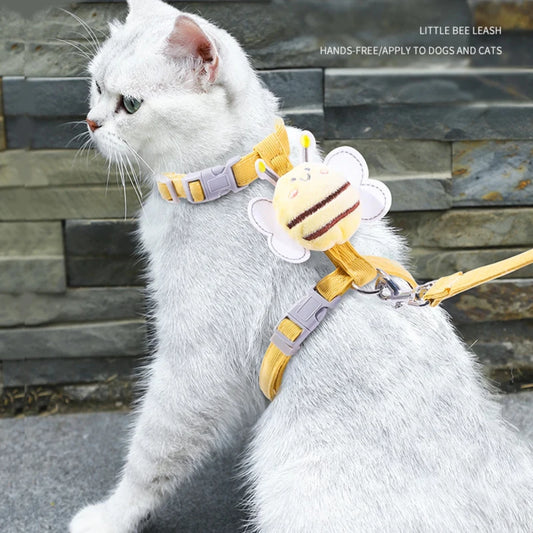 Adjustable Bee Cat Harness & Leash