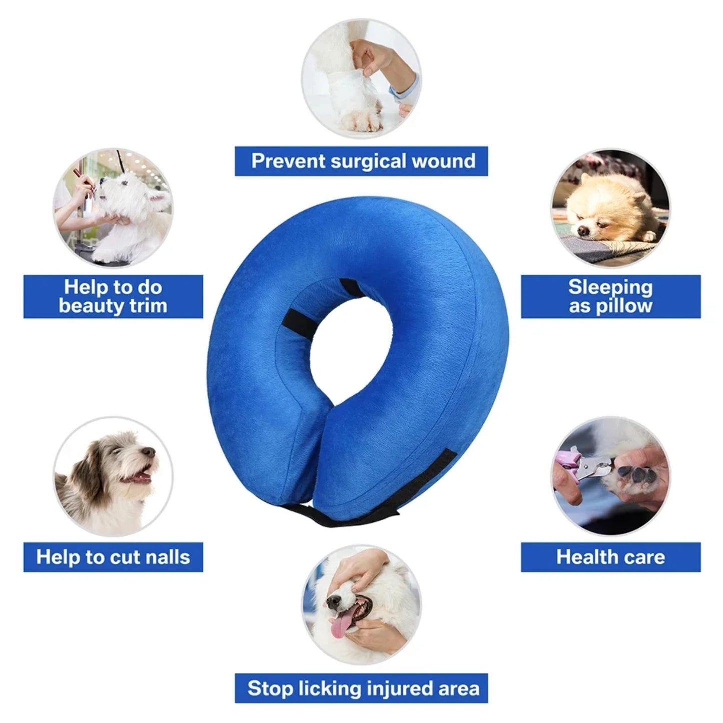 Enhanced Comfort Cozy and Gentle Inflatable Protective Pet Collar