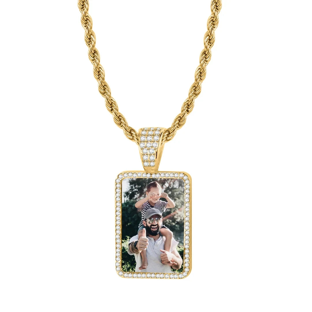 Personalized Family Pet Photo Pendant Unique Memorial Gift