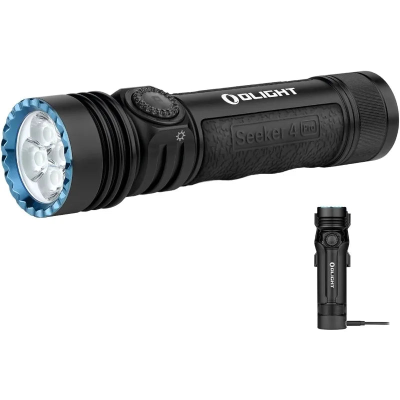 OLIGHT Seeker 4 Pro Rechargeable Flashlights, High Powerful Bright Flashlight 4600 Lumens with USB C Holster