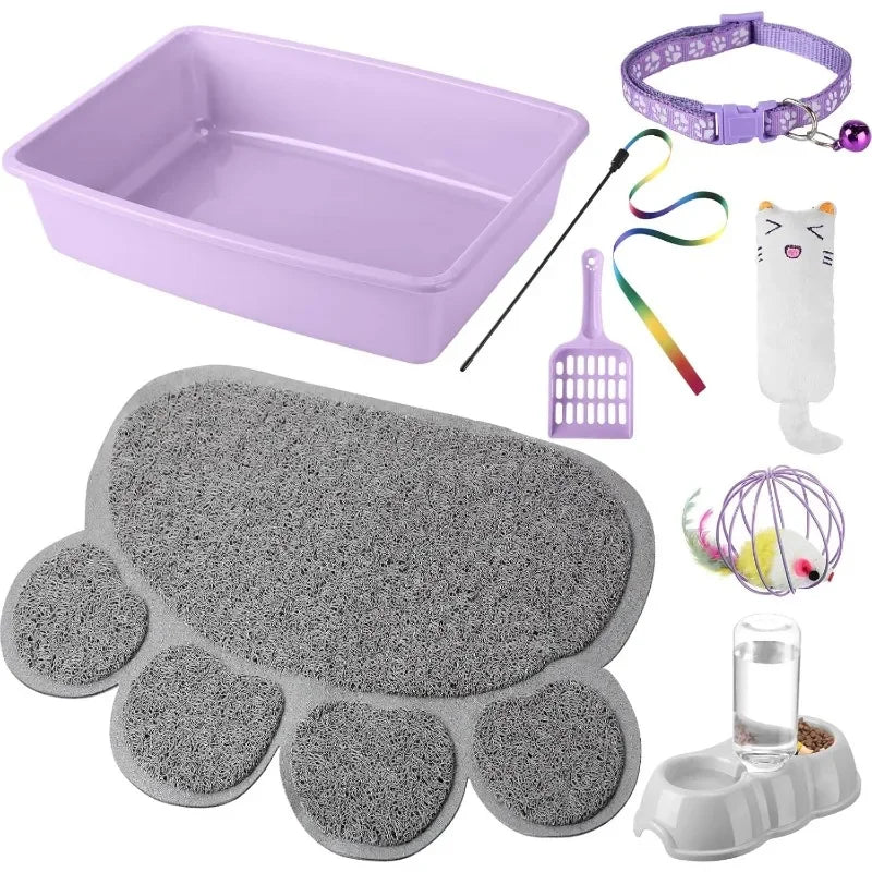 7 Pc Kitten Starter Kit Litter Box