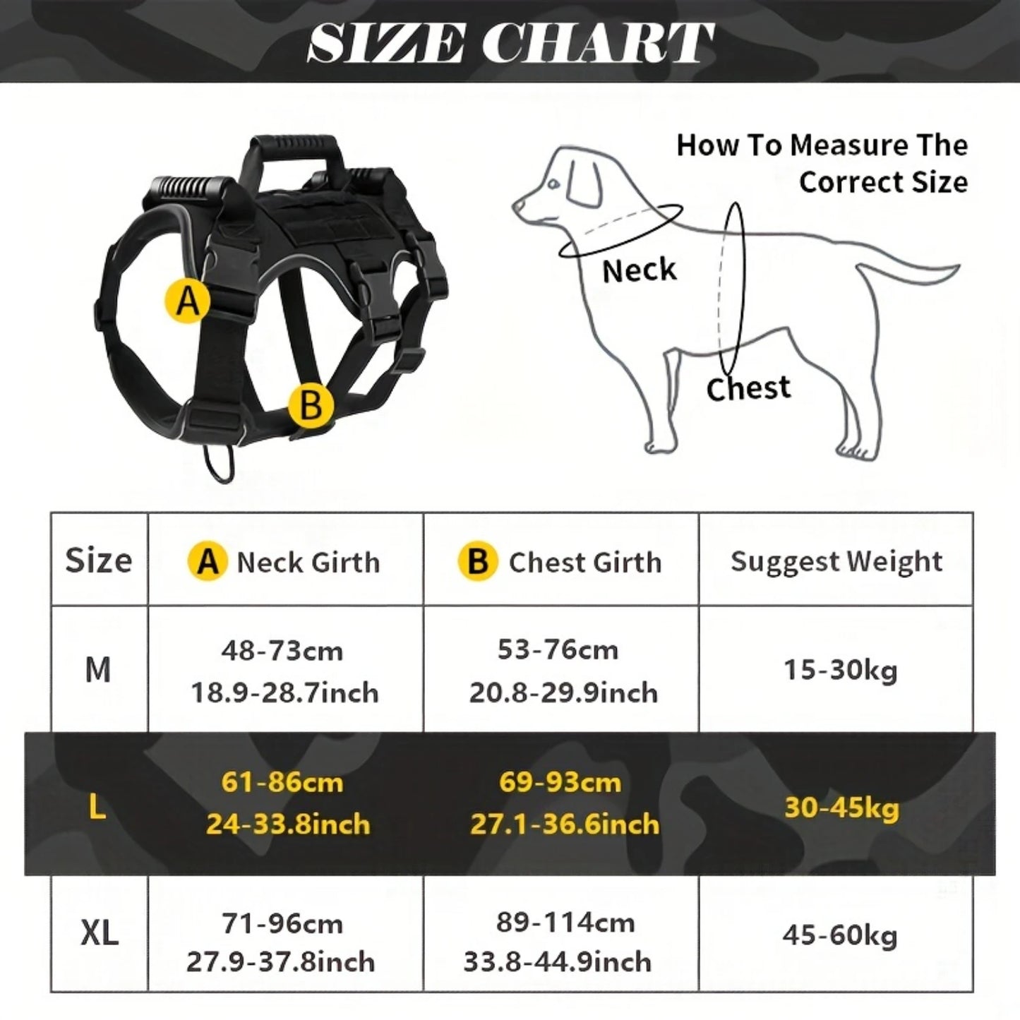 Heavy-Duty Dog Tactical Harness