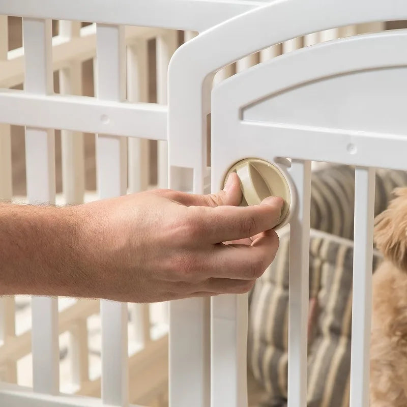 Puppy Playpen, 4-Panel 24" W/Door, Puppy Fences, Indoor/Outdoor