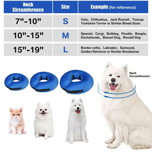 Enhanced Comfort Cozy and Gentle Inflatable Protective Pet Collar