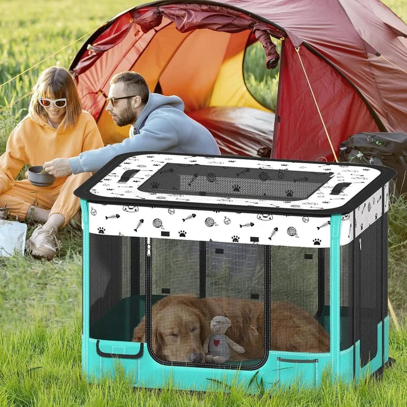 Kitten/Puppy Playpen, Collapsible Cats Enclosure Cages/Tent,