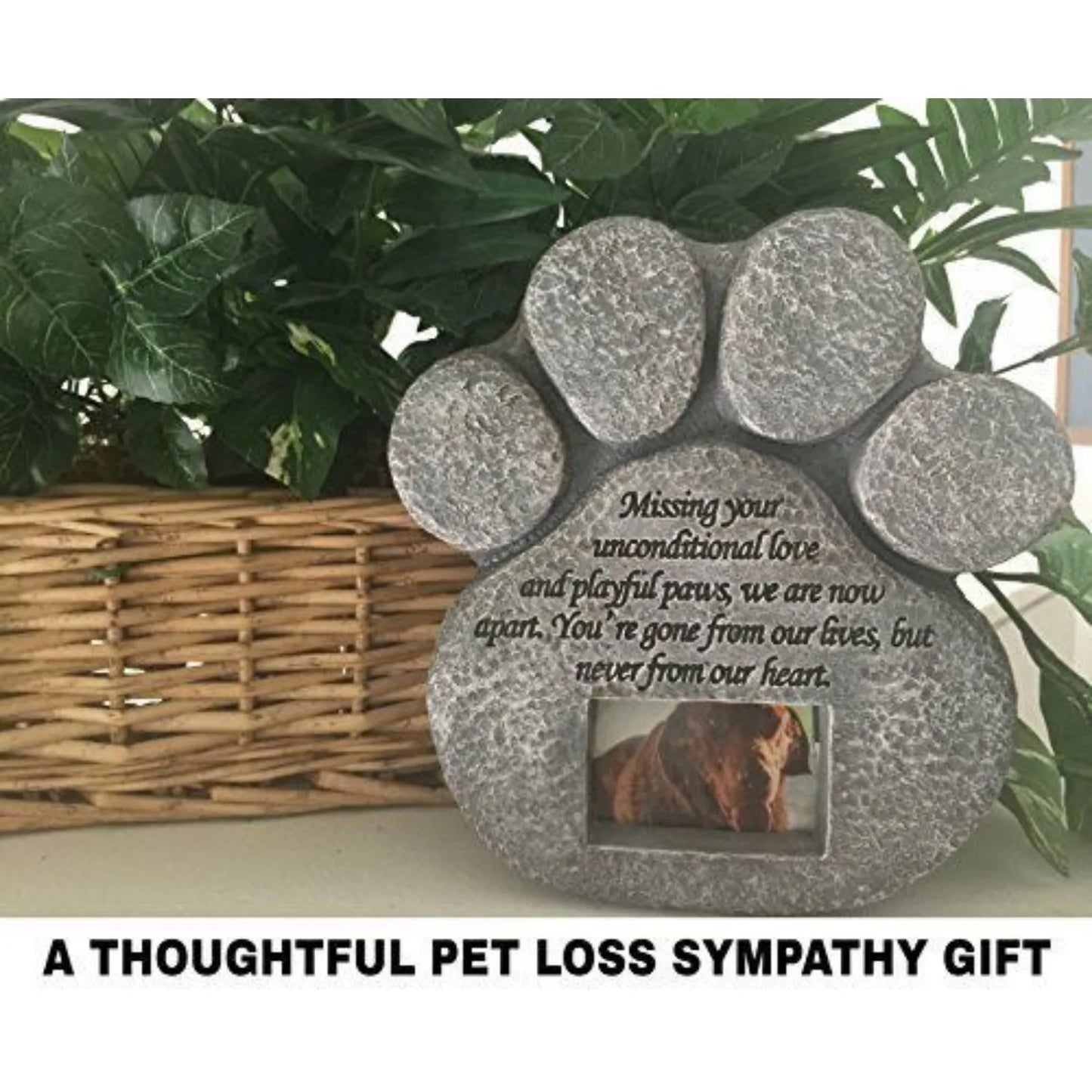 Dog Memorial Stone - Paw Print Pet Memorial