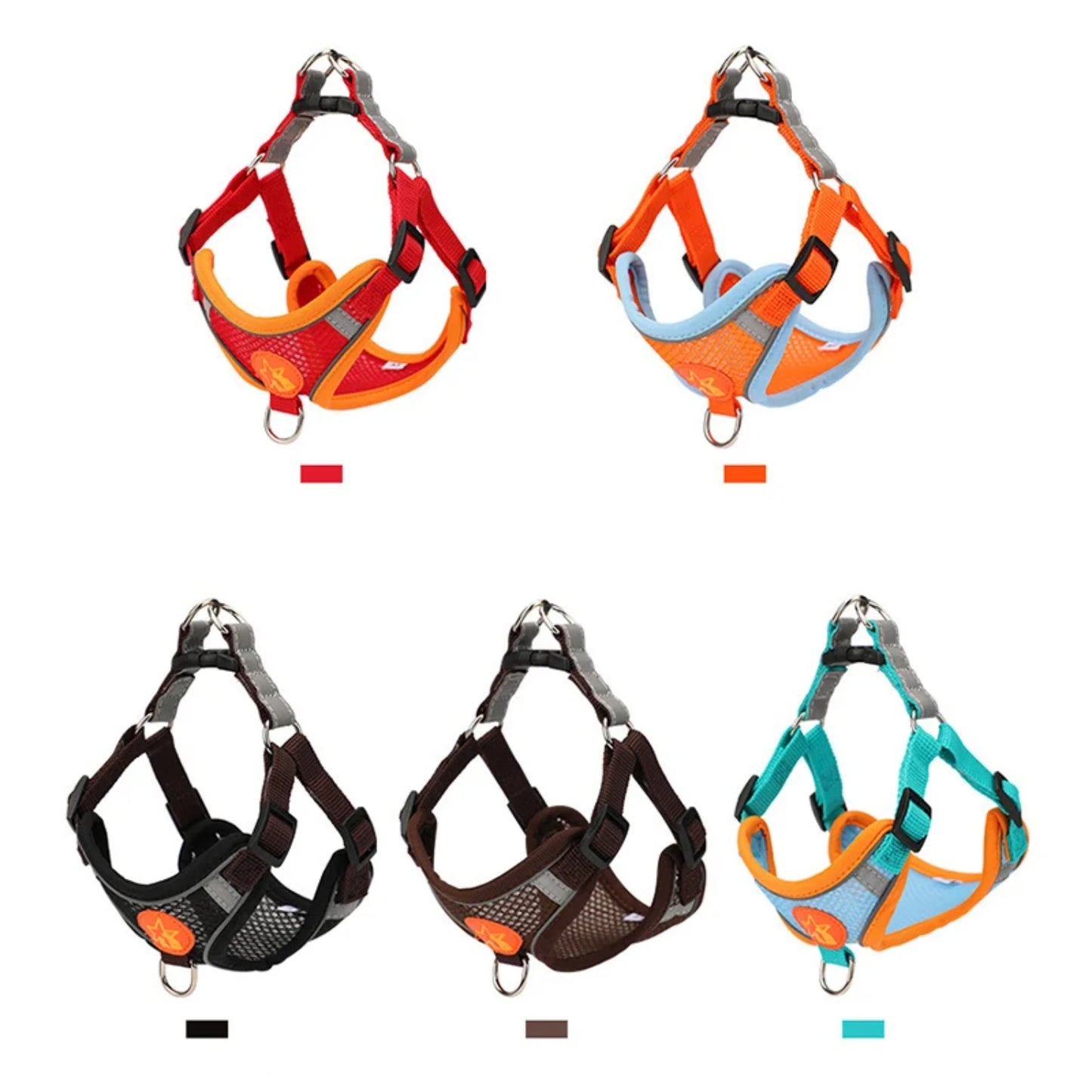 Breathable, Reflective Chest Harness for Dogs & Cats