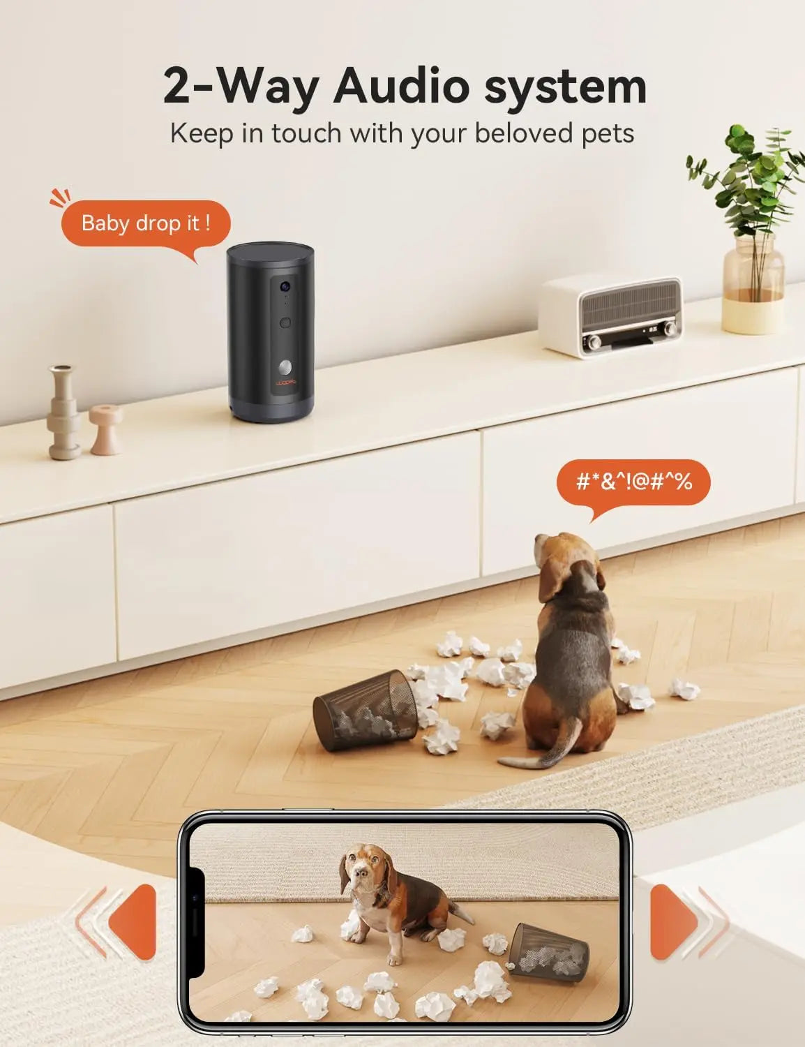 Pet Camera Treat Tossing for Cats and Dogs