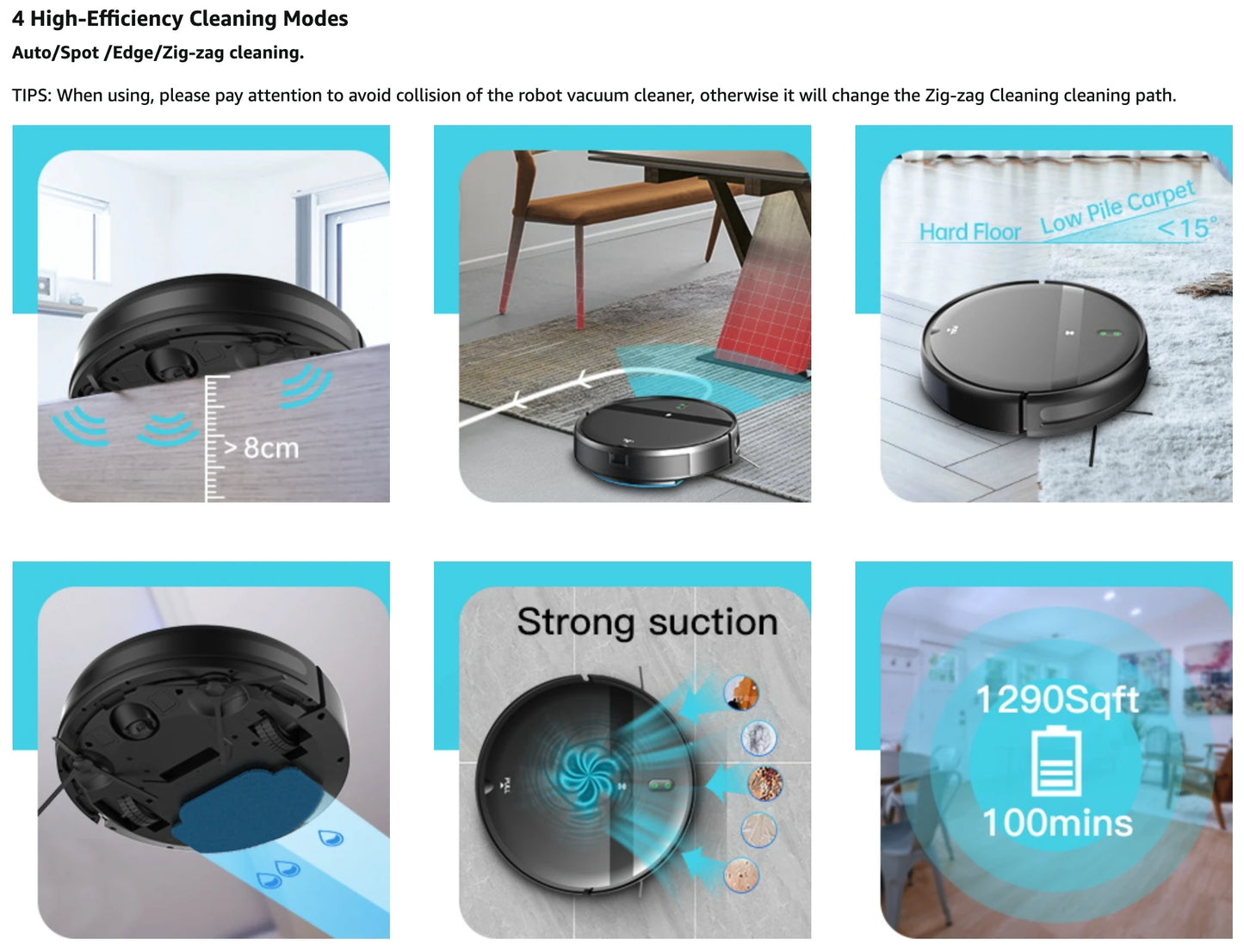 ZCWA Robot Vacuum Cleaner Auto Charging